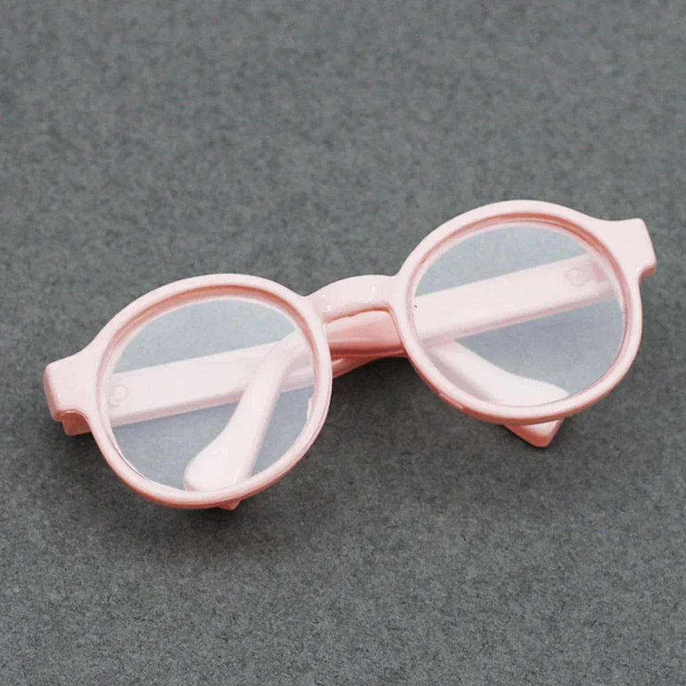 Labubu 6.5cm Transparent Plastic Glasses for 1/8 1/6 1/3 1/4 BJD for Labubu MSD SD Plush for EXO Doll Sunglasses